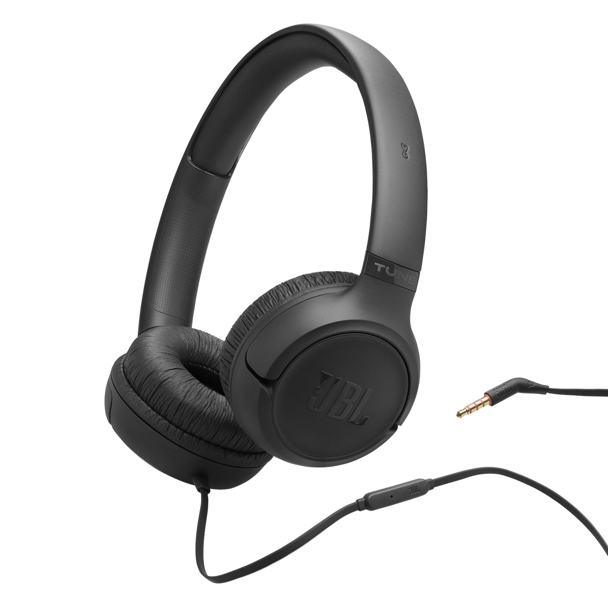 JBL Tune 530 Wired On-Ear Headphones - Black