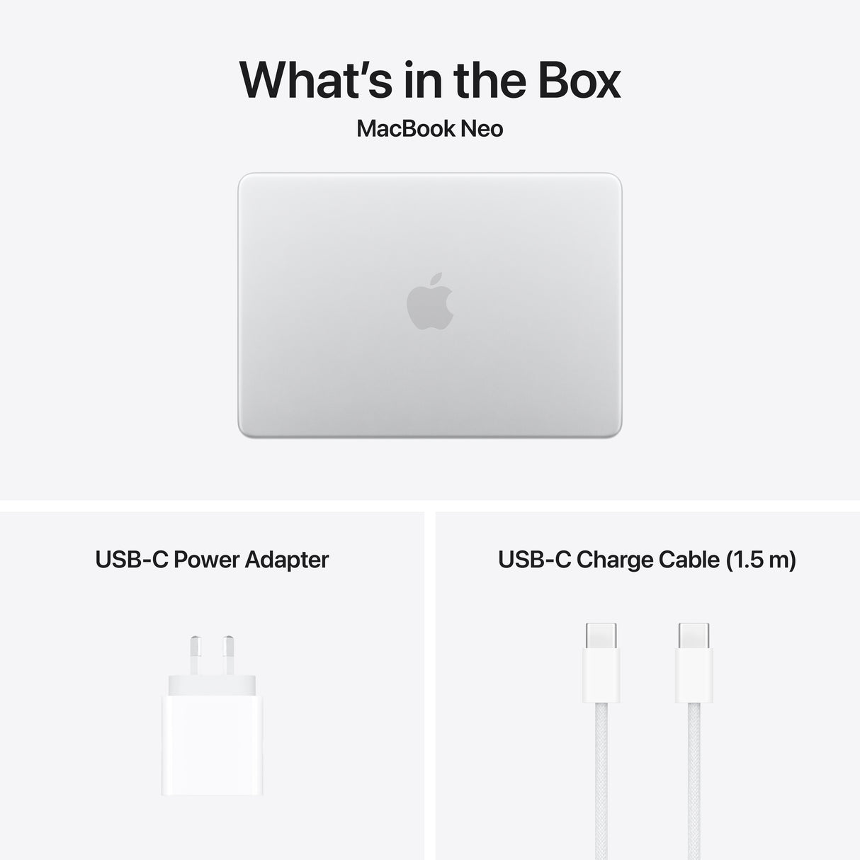 MacBook Neo 13-inch — Apple A18 Pro, 8GB, 512GB SSD, Touch ID — Silver
