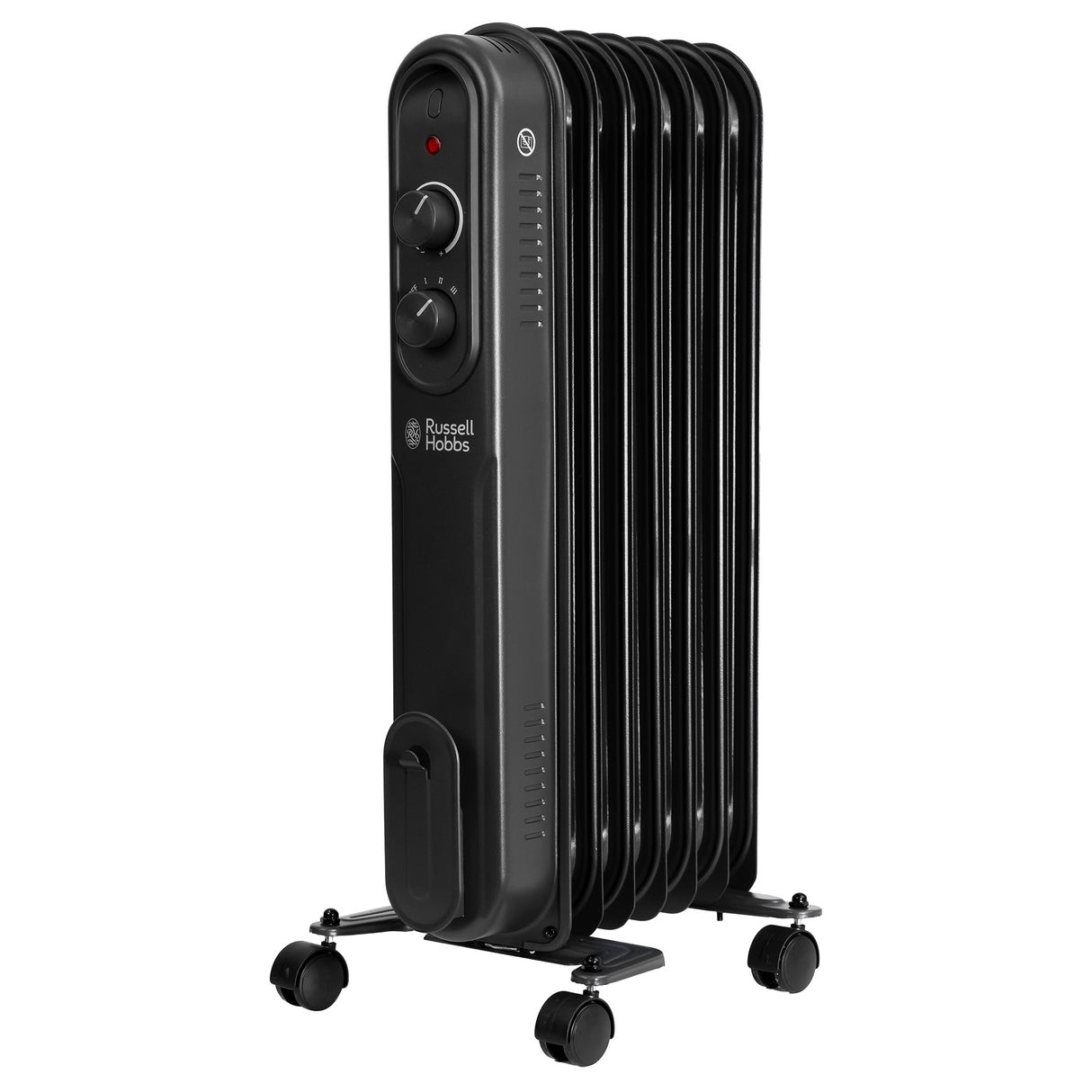 7-Fin Oil Column Heater - Matte Black