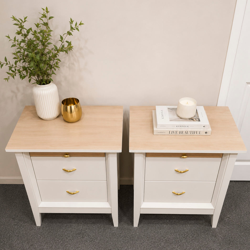 Bespoke Extra Large Solid Wood Bedside Table Pair NZ Made - El's Collection
