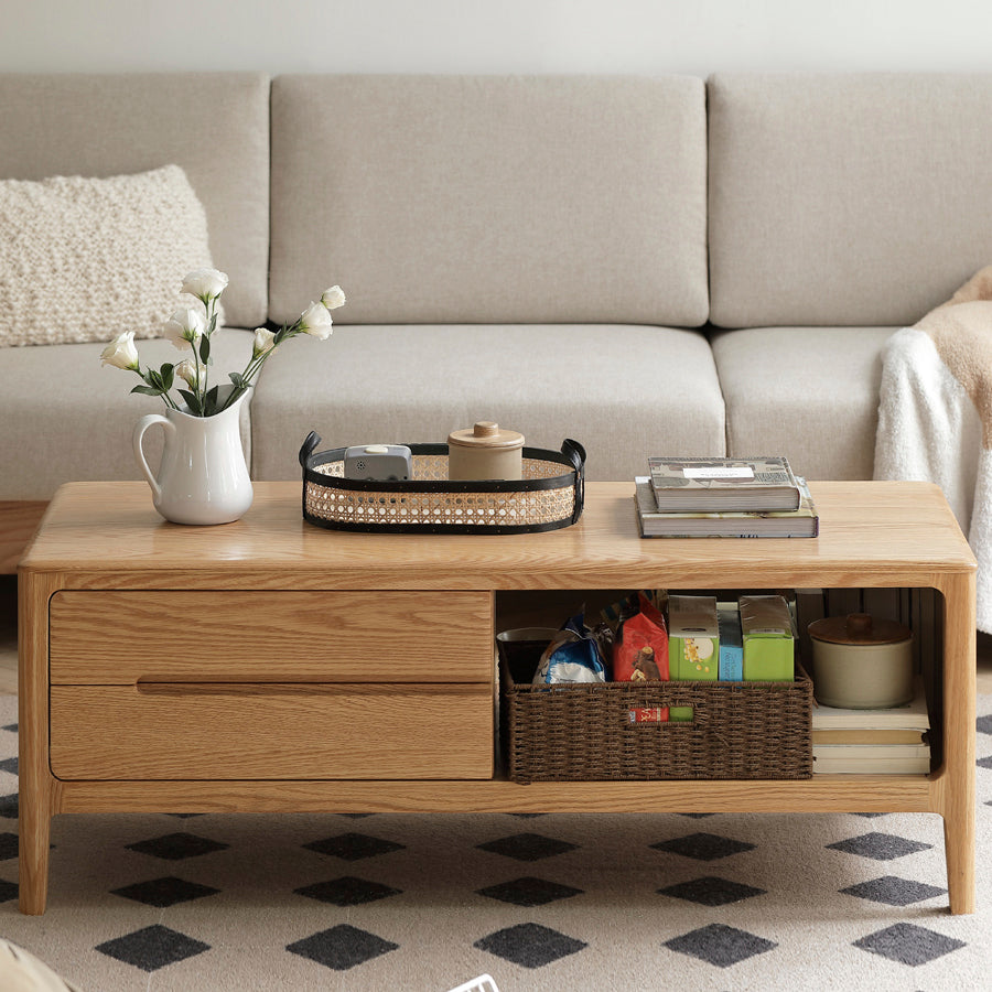 Seattle Natural Solid Oak Coffee Table