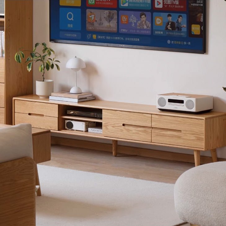 Malmo Natural Solid Oak Entertainment Unit Design Two