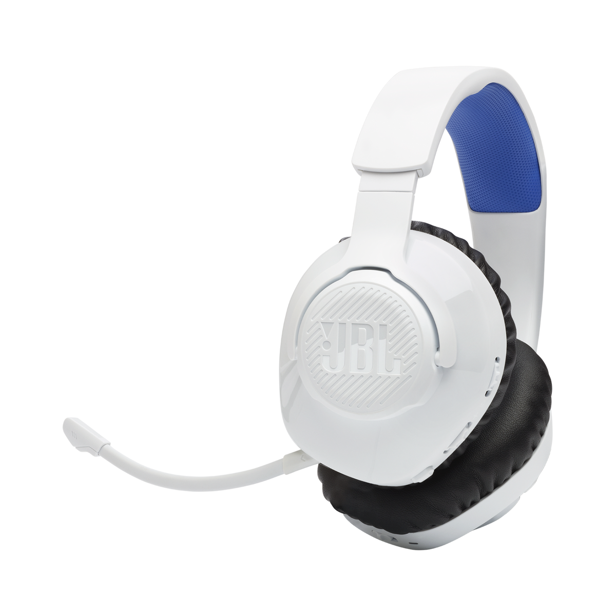 JBL Quantum 360P Wireless Gaming Headset for PlayStation - White/Blue