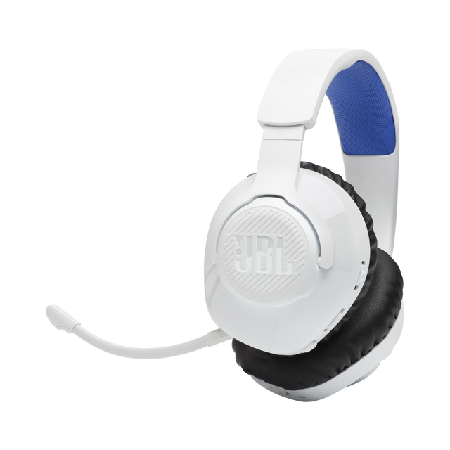 JBL Quantum 360P Wireless Gaming Headset for PlayStation - White/Blue