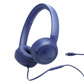 JBL Tune 530C Wired USB-C On-Ear Headphones - Blue