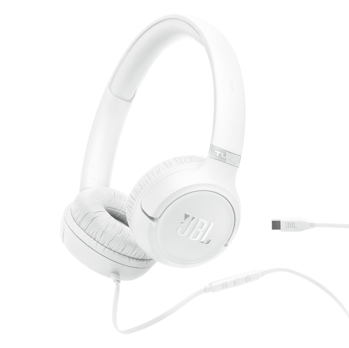 JBL Tune 530C Wired USB-C On-Ear Headphones - White