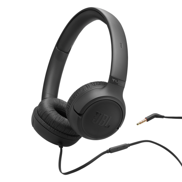 JBL Tune 530 Wired On-Ear Headphones - Black