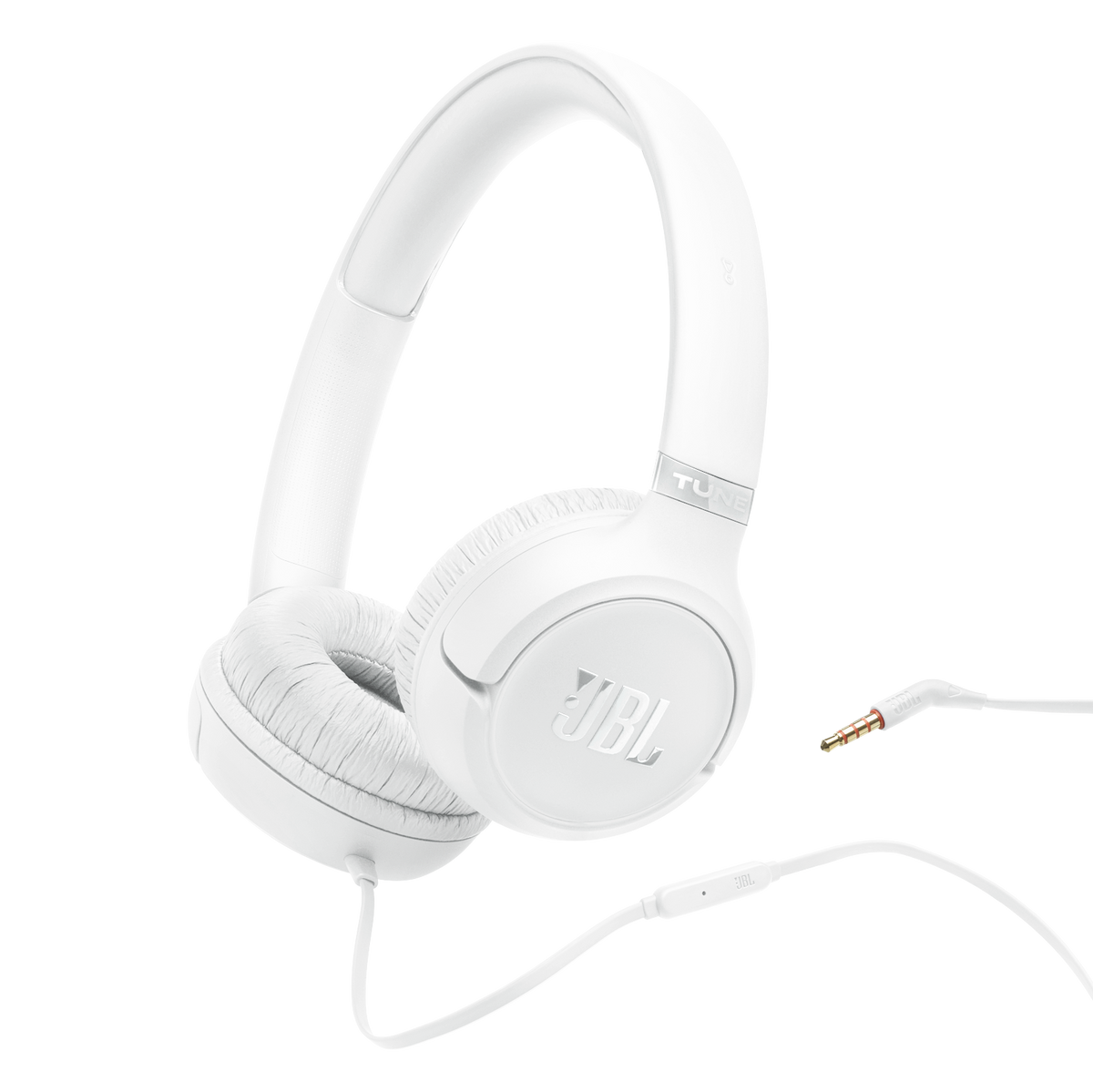 JBL Tune 530 Wired On-Ear Headphones - White