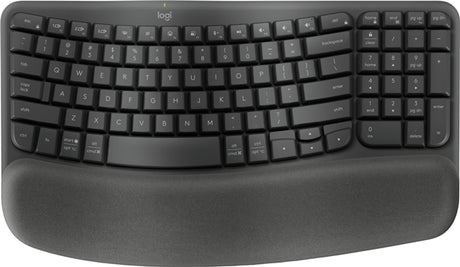 Logitech Wave Keys Wireless Ergo Keyboard - Black