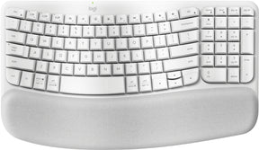 Logitech Wave Keys Wireless Ergo Keyboard - White