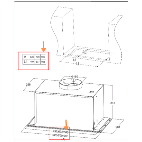Midea 90cm Rangehood - Integrated Powerpack 90T01 - Midea NZ