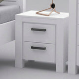 Acacia Bedside Table - Pure White