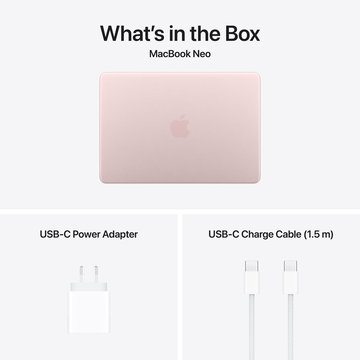 MacBook Neo 13-inch — Apple A18 Pro, 8GB, 256GB SSD — Blush