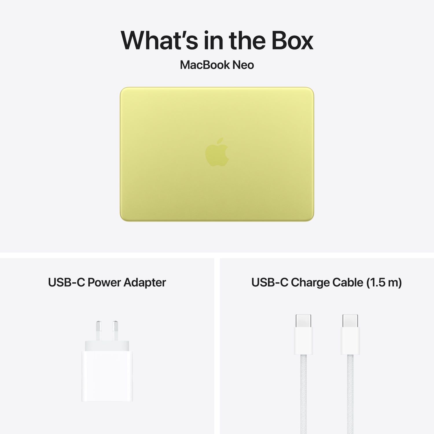MacBook Neo 13-inch — Apple A18 Pro, 8GB, 256GB SSD — Citrus