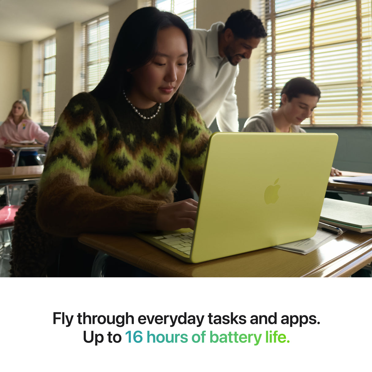 MacBook Neo 13-inch — Apple A18 Pro, 8GB, 256GB SSD — Citrus