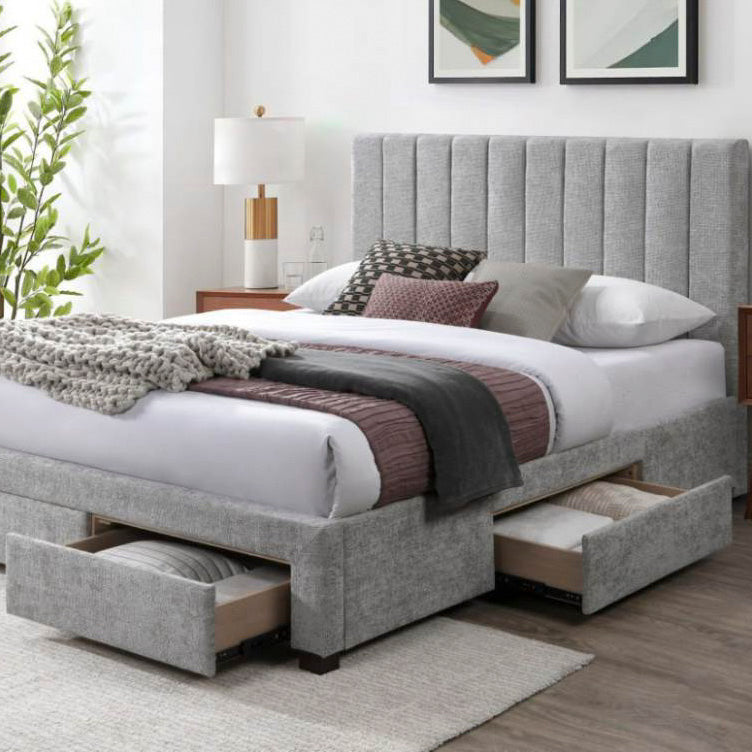 Milford Bed with 4 Drawers - Mist