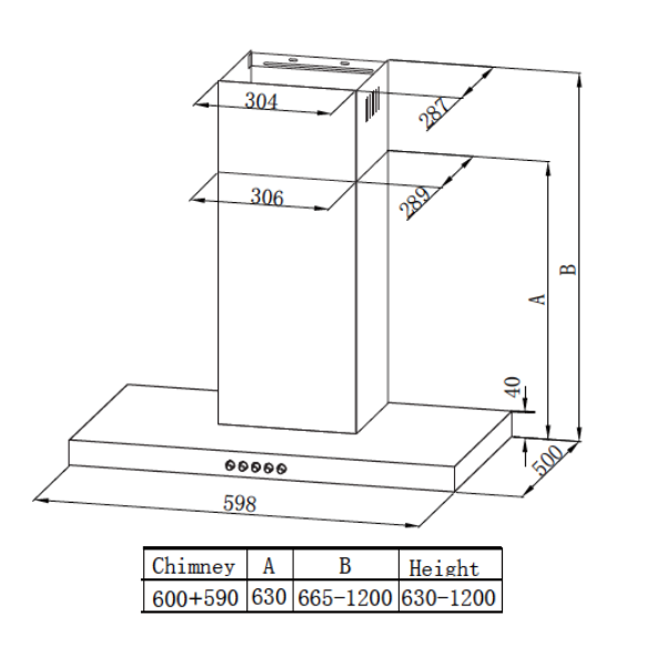 Midea 60cm T-Shape Ranghood 60M21 - Midea NZ