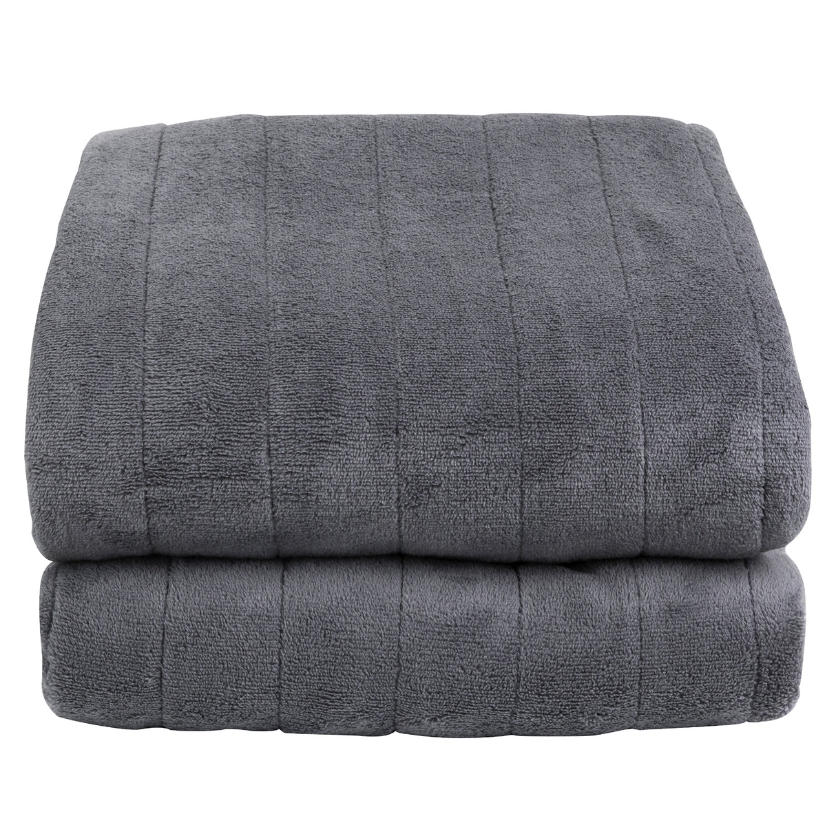 Microfleece Heated Throw - Grey