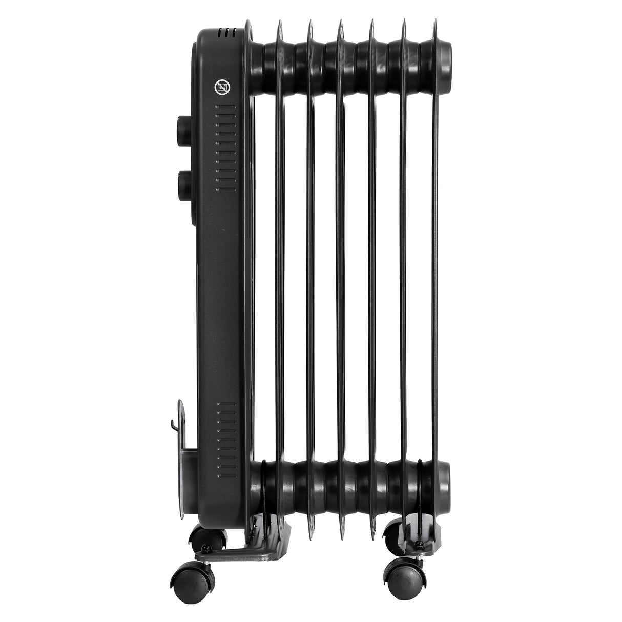 7-Fin Oil Column Heater - Matte Black