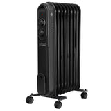 9-Fin Oil Column Heater - Matte Black