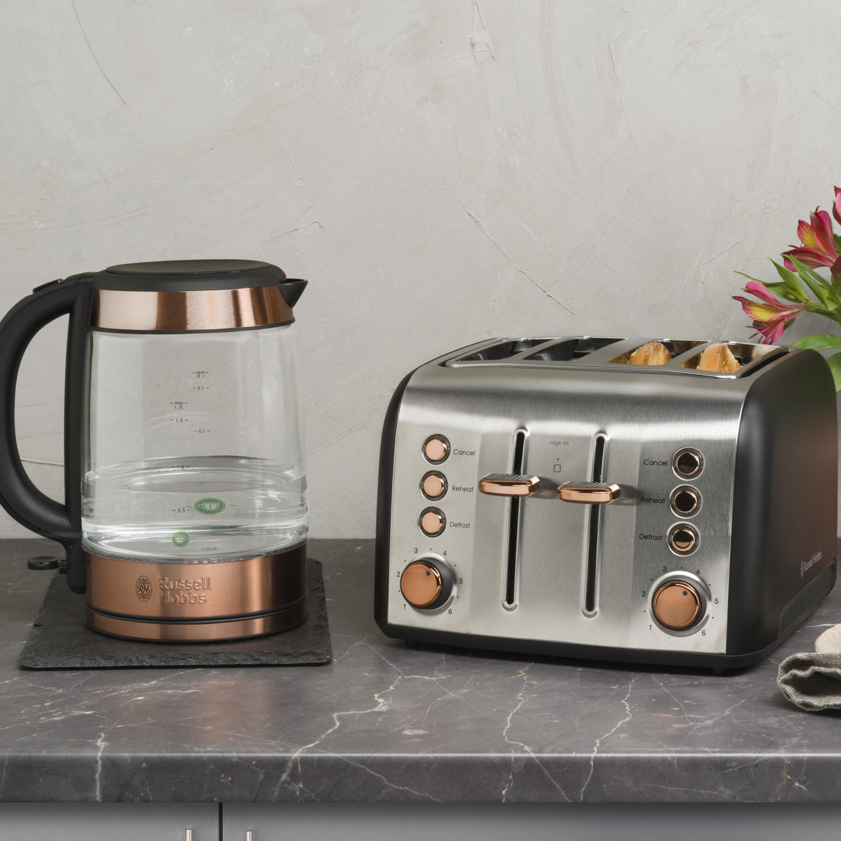 Brooklyn 4 Slice Toaster - Copper