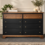 Bespoke Custom Black & Stained Solid Wood Lowboy - El's Collection