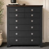 Bespoke Extra Large Solid Hardwood Tallboy (Charcoal) - El's Collection