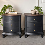 Bespoke Solid Teak Bedside Table Pair - El's Collection