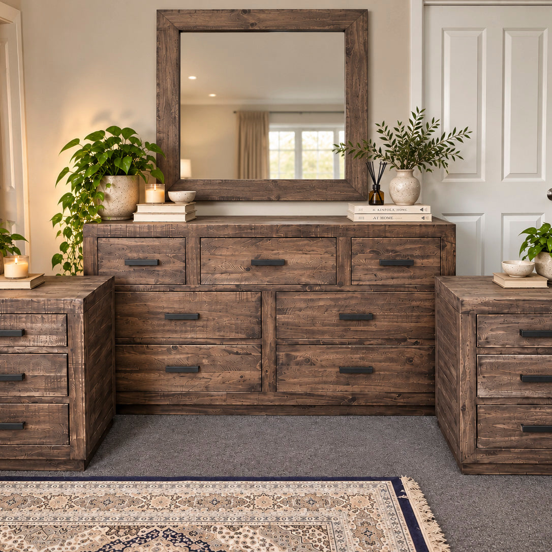 Bespoke 5-Piece Solid NZ Pine Queen Bedroom Suite - El's Collection