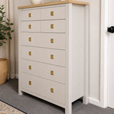Bespoke Extra Large Solid Hardwood Tallboy (Ivory) - El's Collection