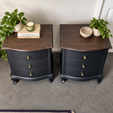 Bespoke Solid Teak Bedside Table Pair - El's Collection