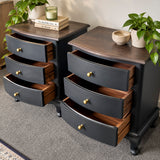 Bespoke Solid Teak Bedside Table Pair - El's Collection