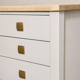 Bespoke Extra Large Solid Hardwood Tallboy (Ivory) - El's Collection