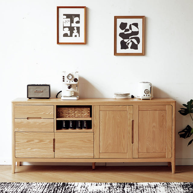 Seattle Natural Solid Oak Extra Large Sideboard
