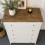 Bespoke Solid Wood Five Drawer Tallboy - El's Collection