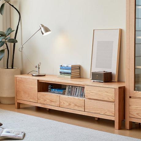 Humbie Natural Solid Oak Large TV Unit