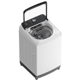 White top-loading washing machine on a white background
