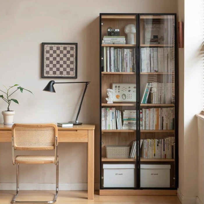 Odense Combination Natural Oak Display/Bookcase Cabinet