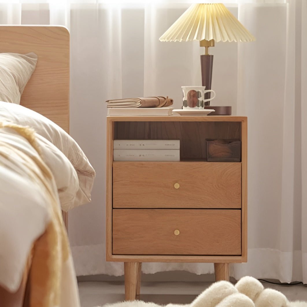 Oslo Natural Solid Oak Bedside Table