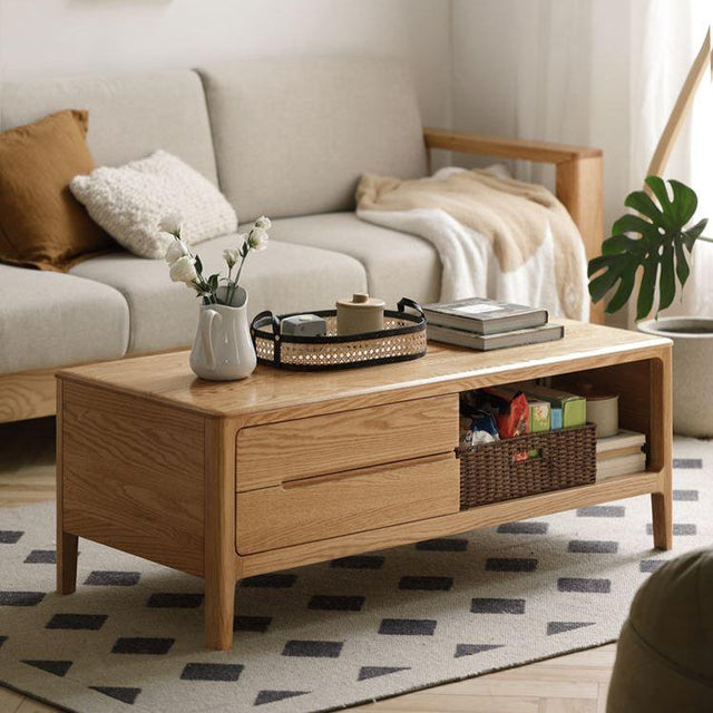 Seattle Natural Solid Oak Coffee Table