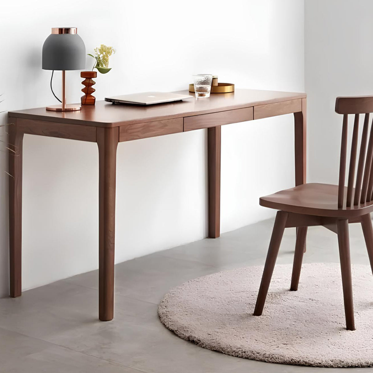 Seattle Natural Solid Oak Writing Desk