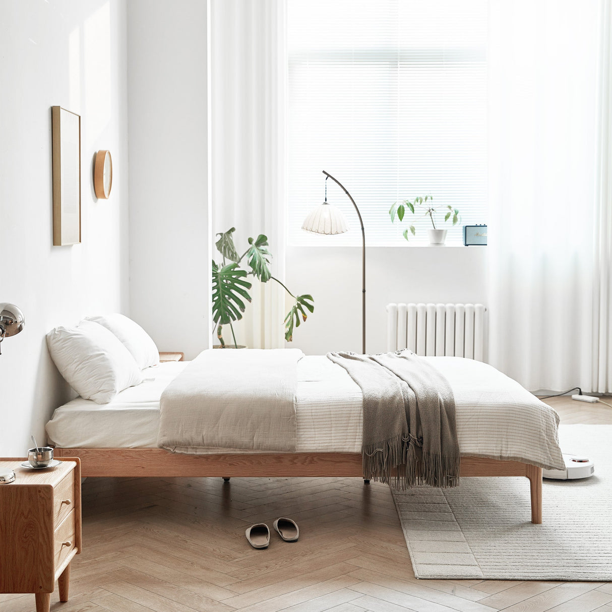Seattle Solid Oak Platform Bed Frame