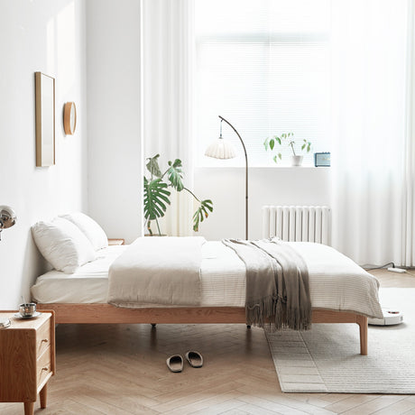 Seattle Solid Oak Platform Bed Frame
