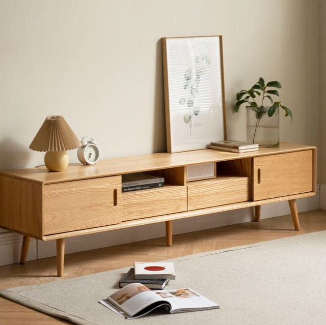 Yorko Natural Solid Oak TV Unit