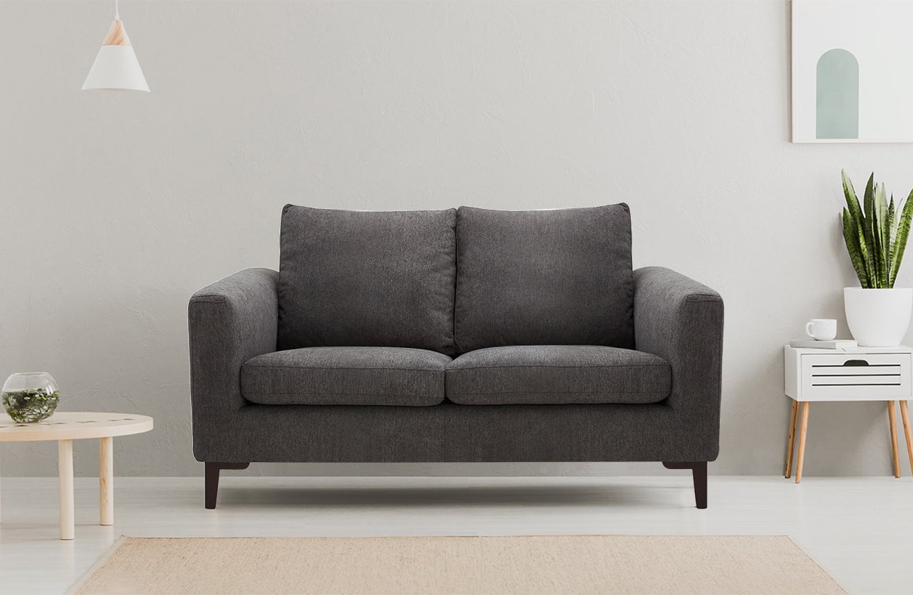 2 seater fabric deals couch