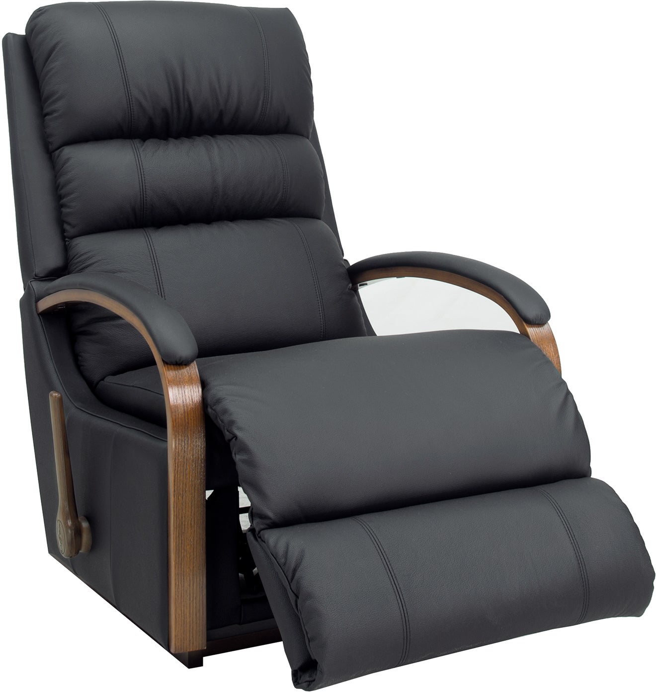 La Z Boy Charleston Leather Recliner Black