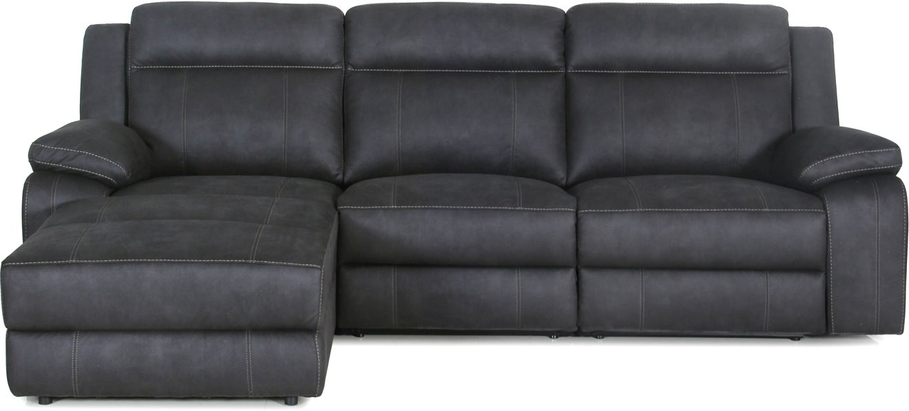 Vienna Fabric Left Chaise Lounge Suite Graphite