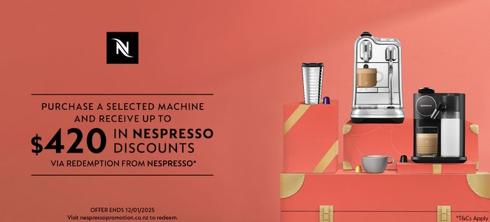 Puchase selected Nespresso machines and get up to $420 in Nespresso Discounts via redemption*